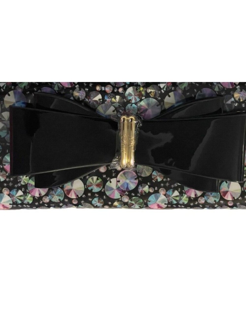 Betsey Johnson Clear Xolyla Double Bow Crossbody Handbag new - Picture 5 of 16